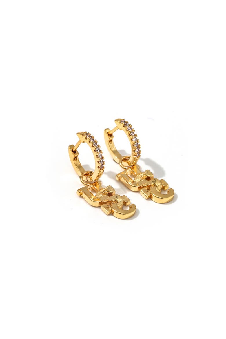 University Of South Carolina Pennant Pair Earring Set, Alternate, color, Yellow Gold