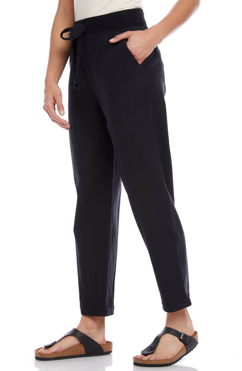 Karen Kane Linen Blend Drawstring Pants, Alternate, color,