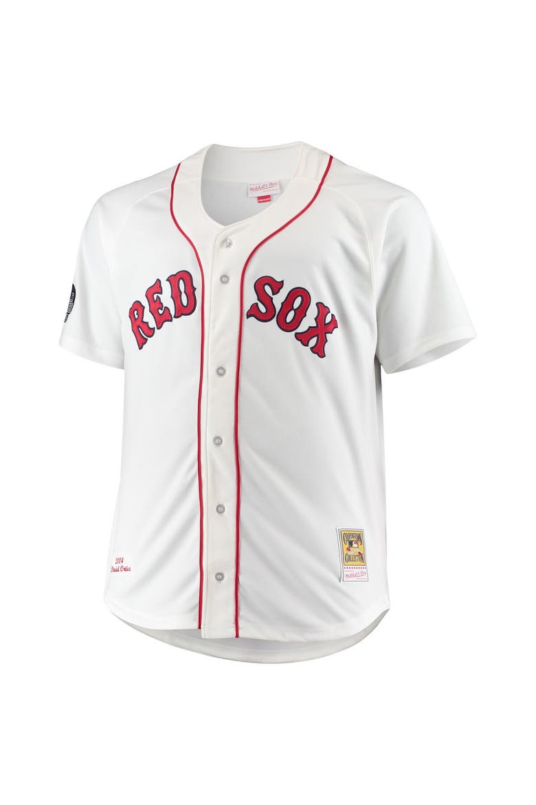 Men's Mitchell & Ness David Ortiz White Boston Red Sox Big & Tall Home Authentic Player Jersey, Alternate, color, White