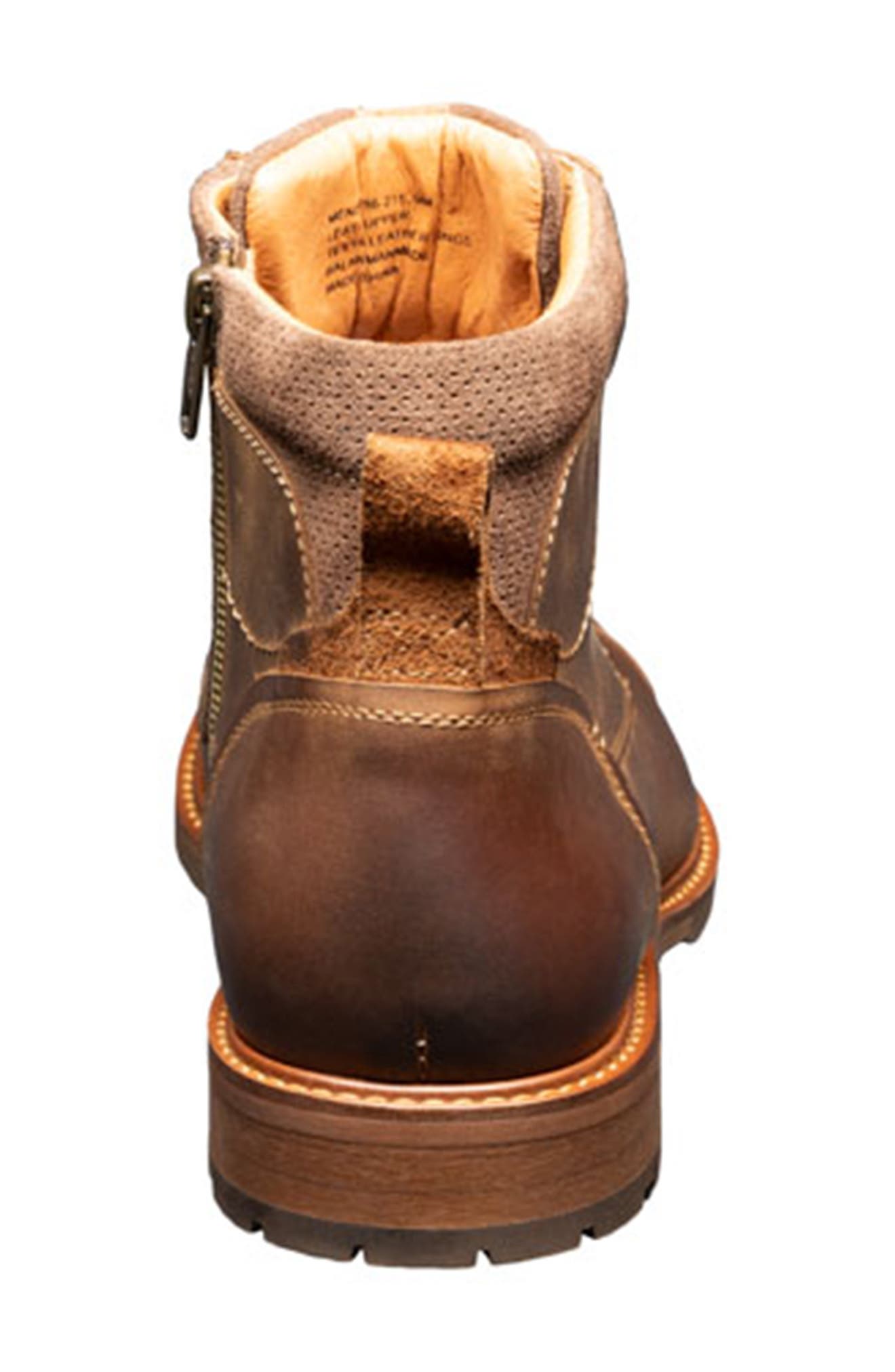 Florsheim Chalet Leather Cap Toe Boot, Alternate, color, Brown Ch