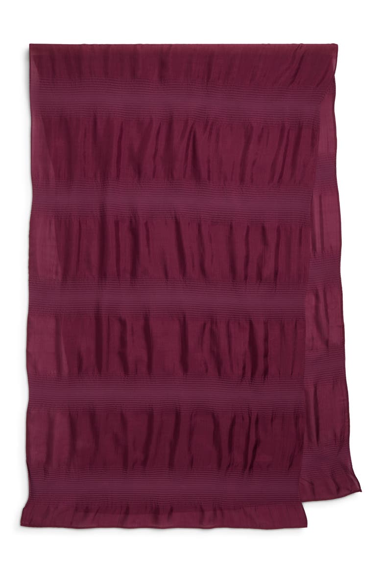 Stretch Silk & Organic Cotton Scarf, Alternate, color, PURPLE CARROT