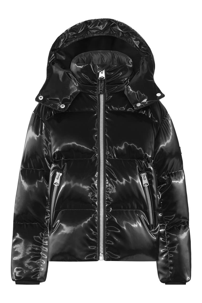 Kids' Jesse Quilted Hooded Jacket, Main, color, BLACK