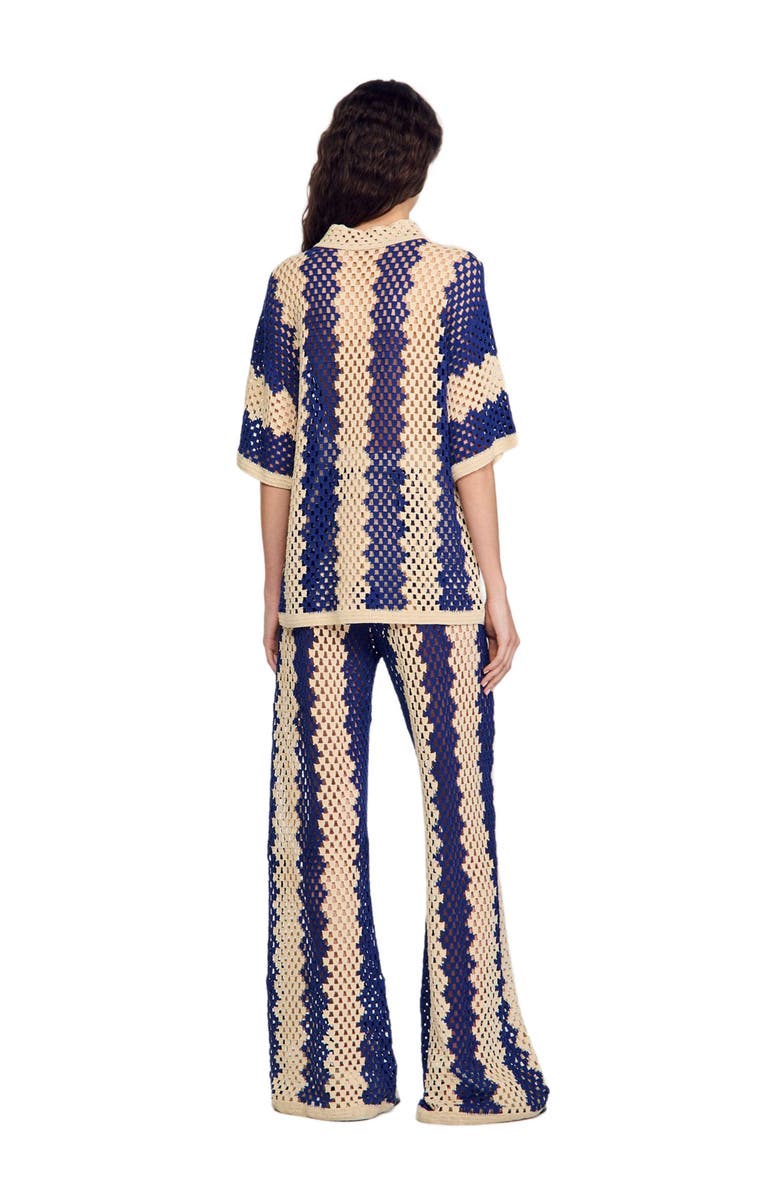 SANDRO Two-tone knit cardigan, Alternate, color, 