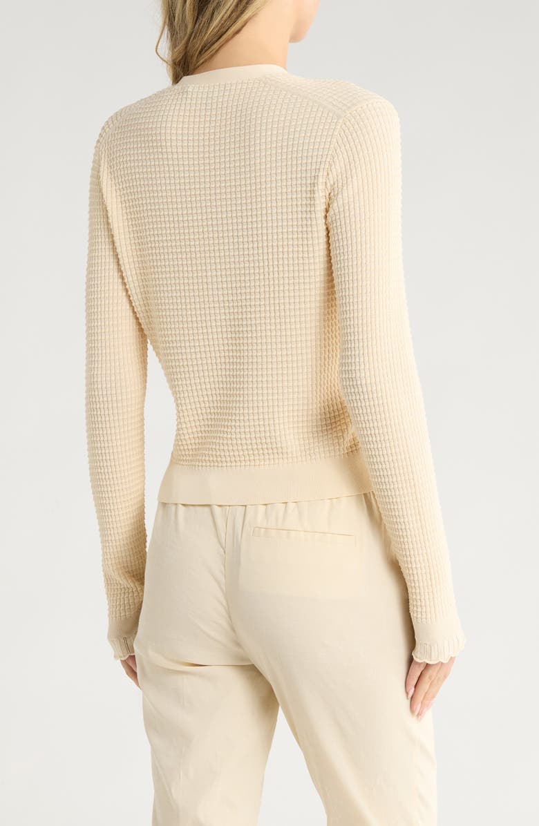 Theory Lace Trim Cardigan, Alternate, color, Parchment