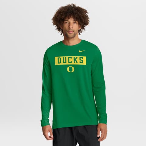 Men's Nike Green Oregon Ducks Primetime Campus 2-Hit Legend Dri-FIT Long Sleeve T-Shirt