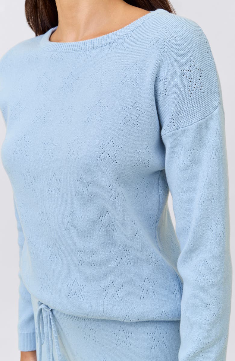 Papinelle Pointelle Pajamas, Alternate, color, Winter Blue