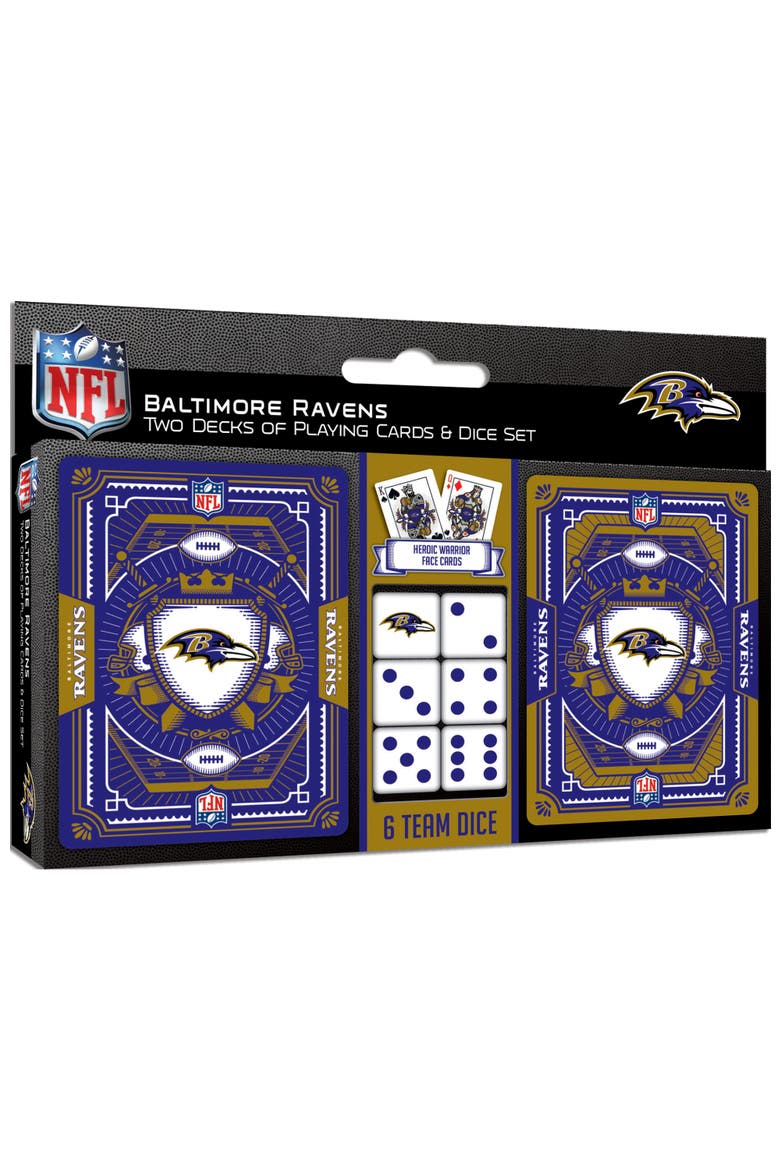 Baltimore Ravens Playing Cards & Dice, Main, color, Multicolor