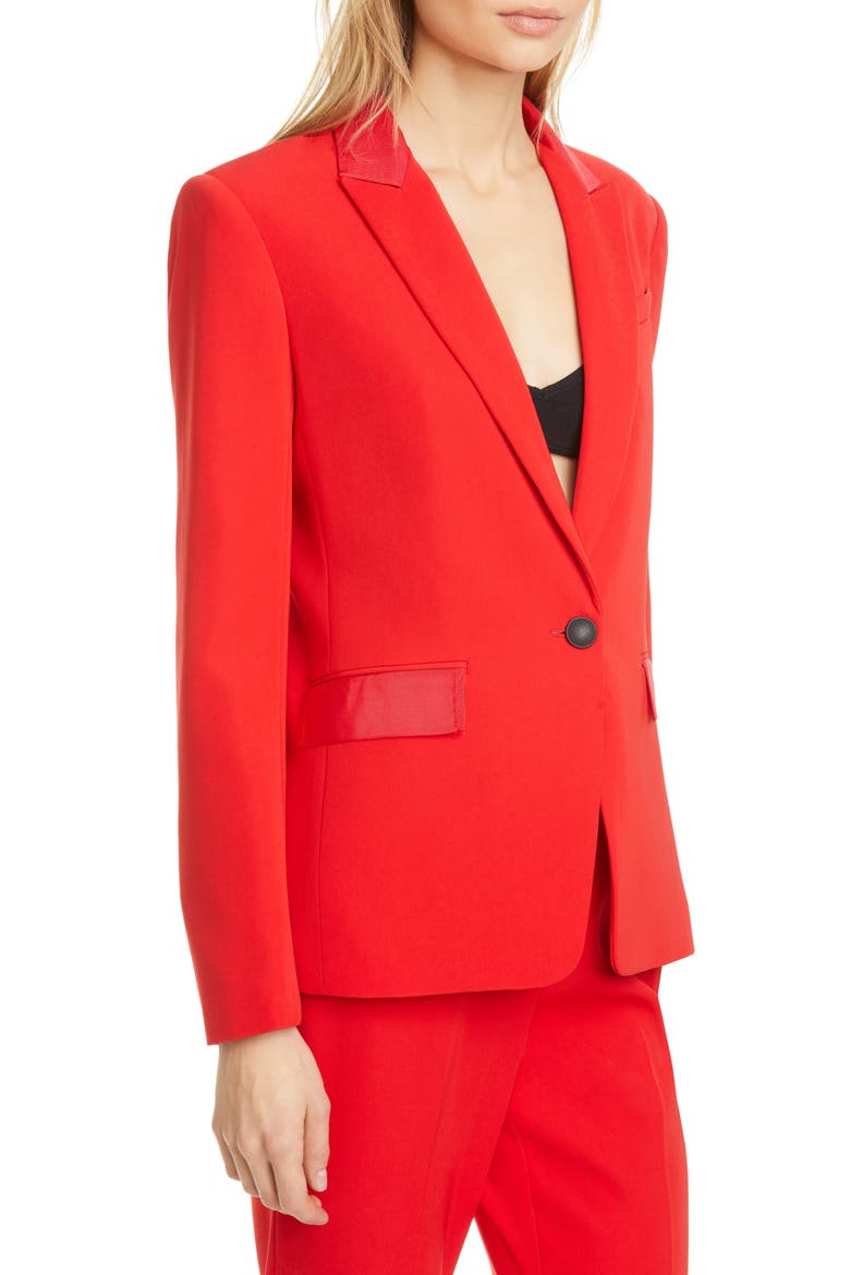 Rylie Grosgrain Trim Blazer, Alternate, color, TRUERED