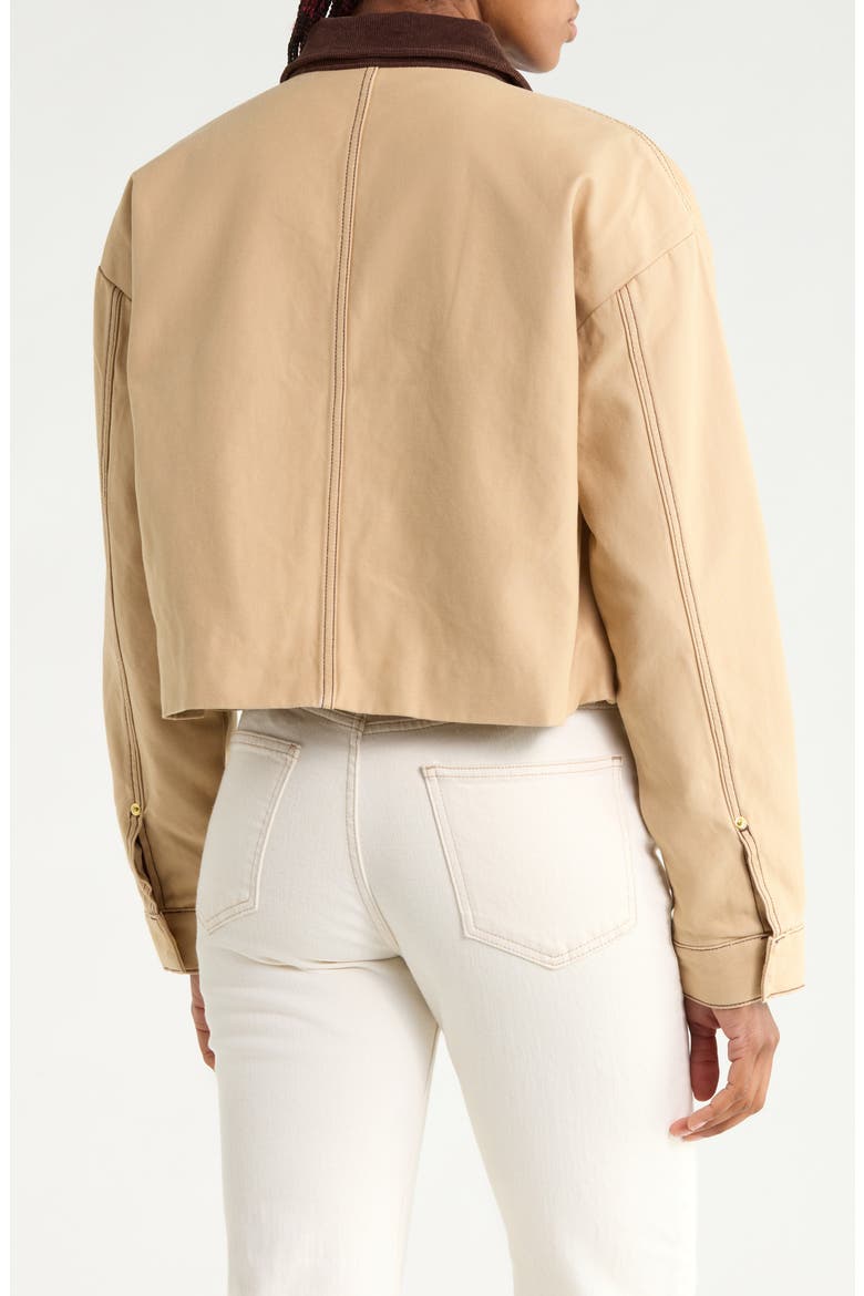 Mixed Media Chore Jacket, Alternate, color, BLANK CANVAS