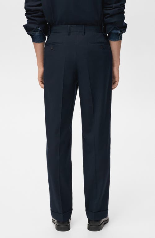 Mango Regular Fit Pleated Pants In Multi