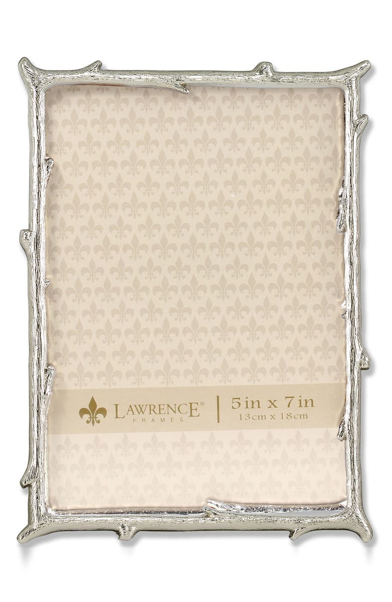 Lawrence Frames Silvertone Branch 5" x 7" Photo Frame, Main, color, Silver