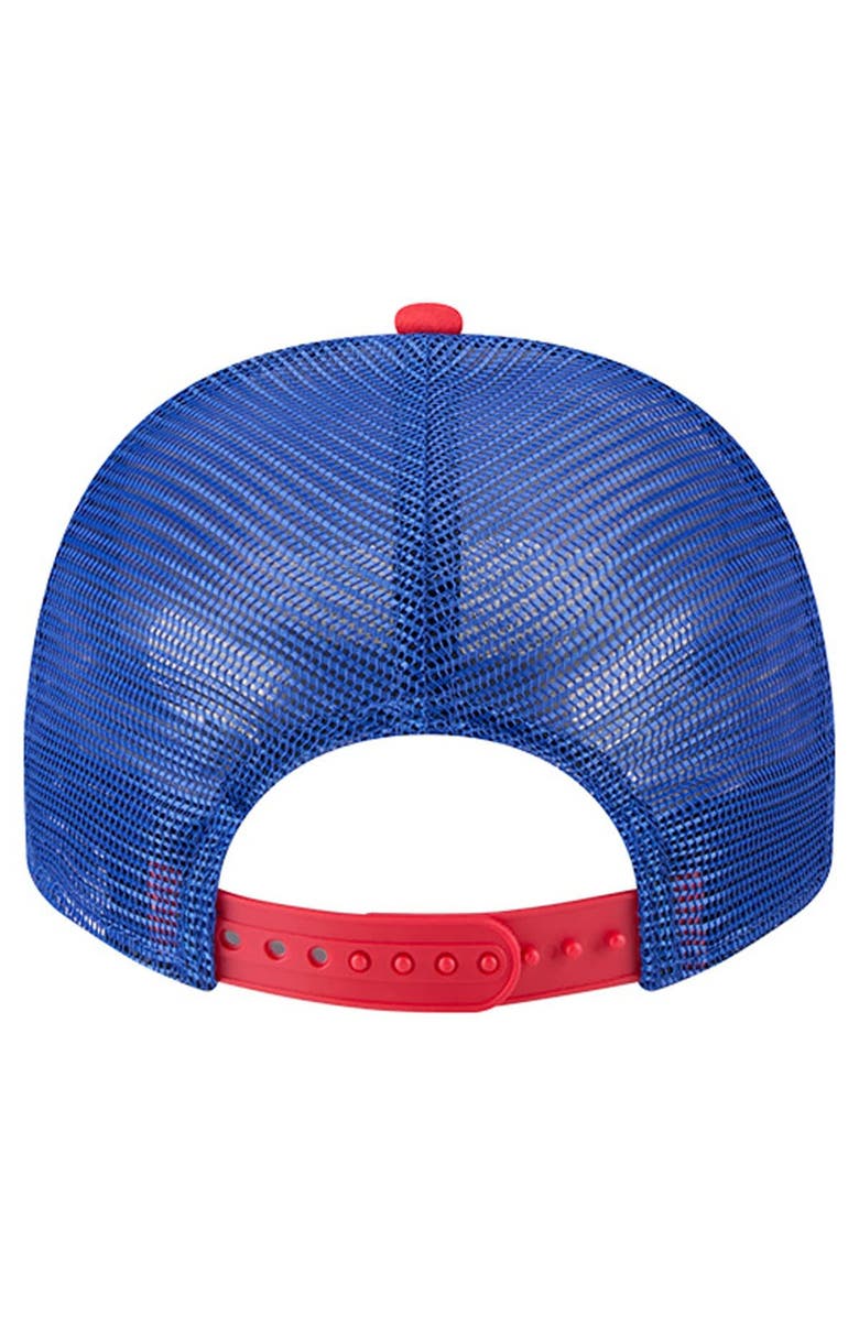 New Era Men's New Era Cream/Royal Buffalo Bills Banner A-Frame 9FIFTY Trucker Snapback Hat, Alternate, color, Cream