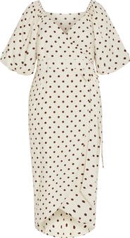 City Chic Claudine Faux Wrap Chiffon Midi Dress