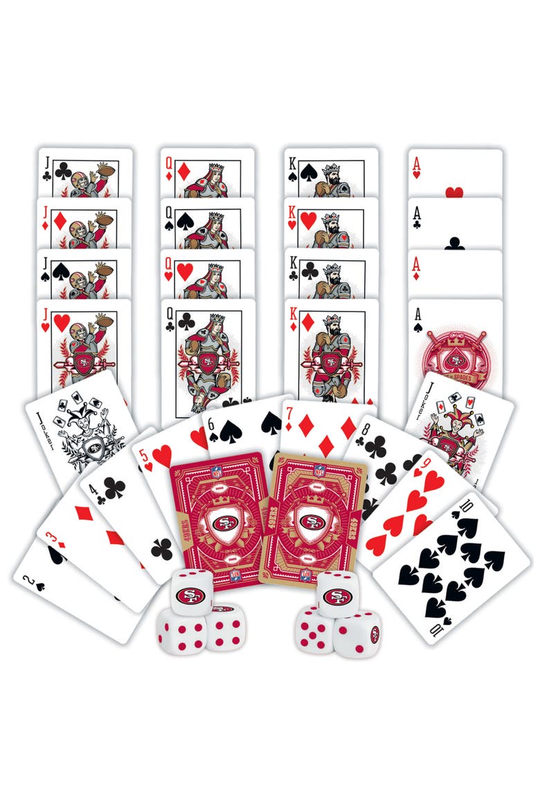 San Francisco 49ers Playing Cards & Dice, Alternate, color, Multicolor