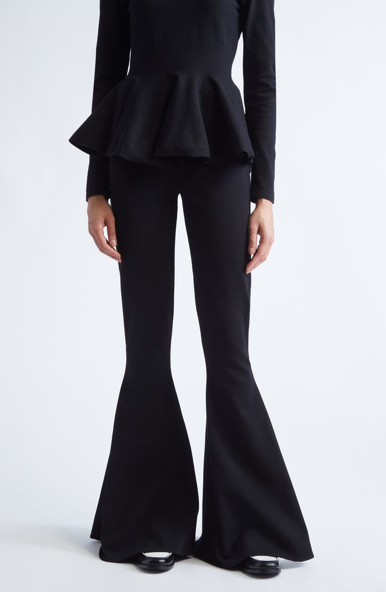 Giambattista Valli Knit Flare Leg Pants, Main, color, Black