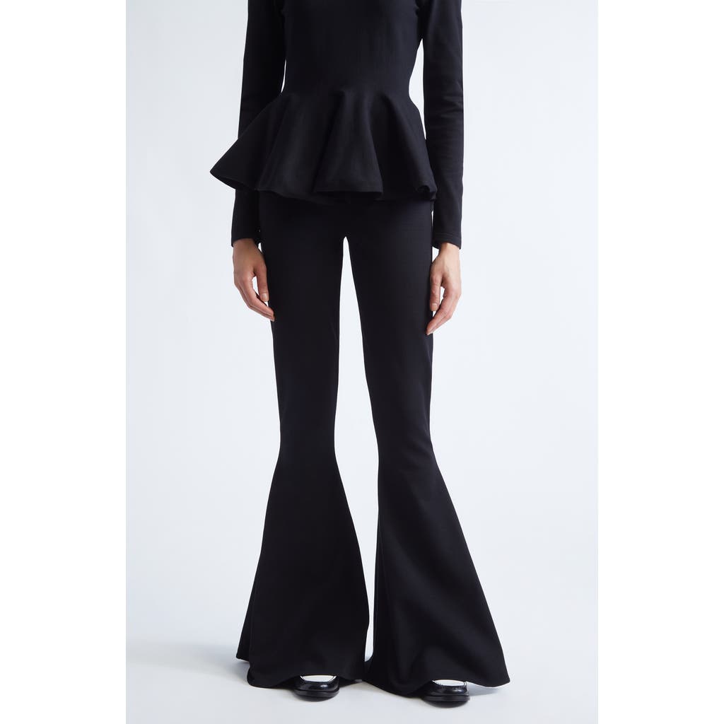 Giambattista Valli Knit Flare Leg Pants In Black