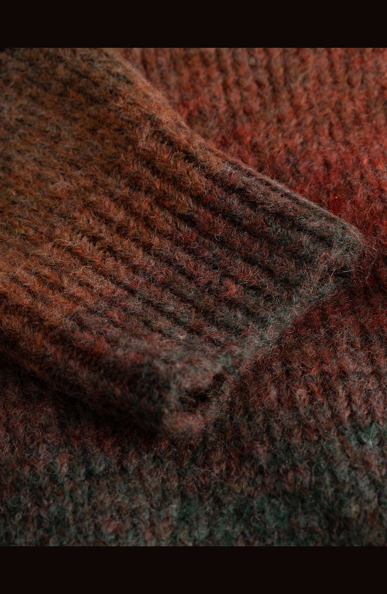 Les Deux Brad Gradient Knit Sweater, Alternate, color, Dark Clay Orange