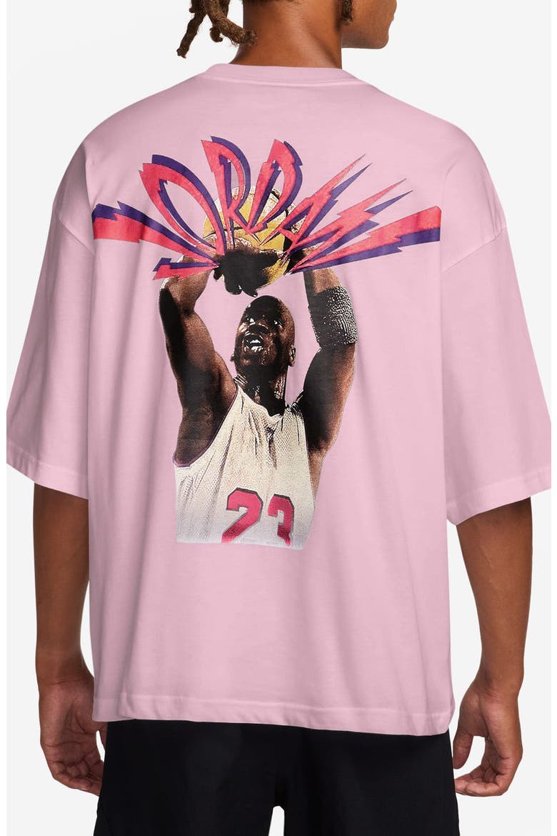 Flight Oversize Cotton Graphic T-Shirt, Alternate, color, ICED CARMINE/ BLACK