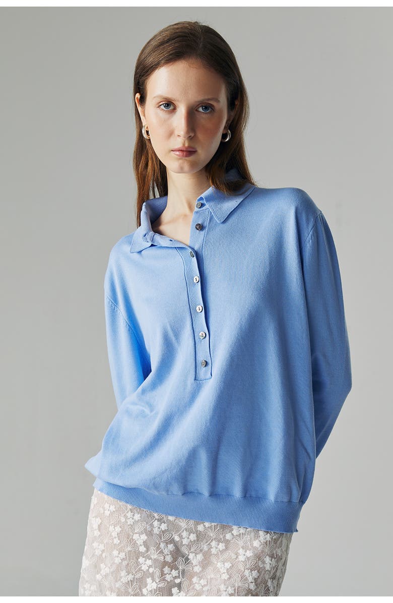 ATS Nara Knit Top, Alternate, color, Blue