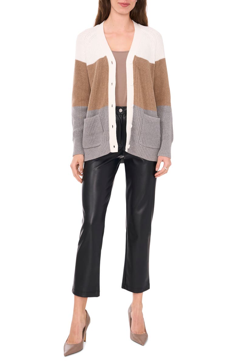 Halogen<sup>®</sup> Oversize Colorblock Cardigan, Alternate, color,