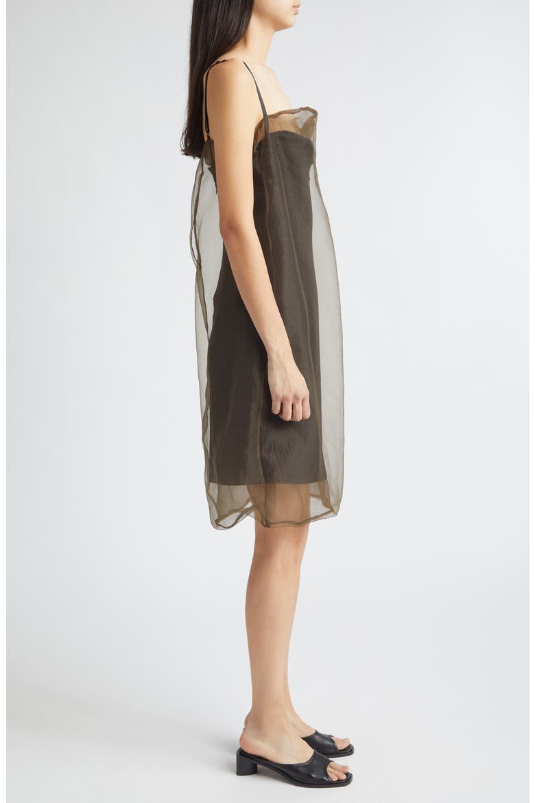 Piccolo Paradiso Organza Dress, Alternate, color, BROWN