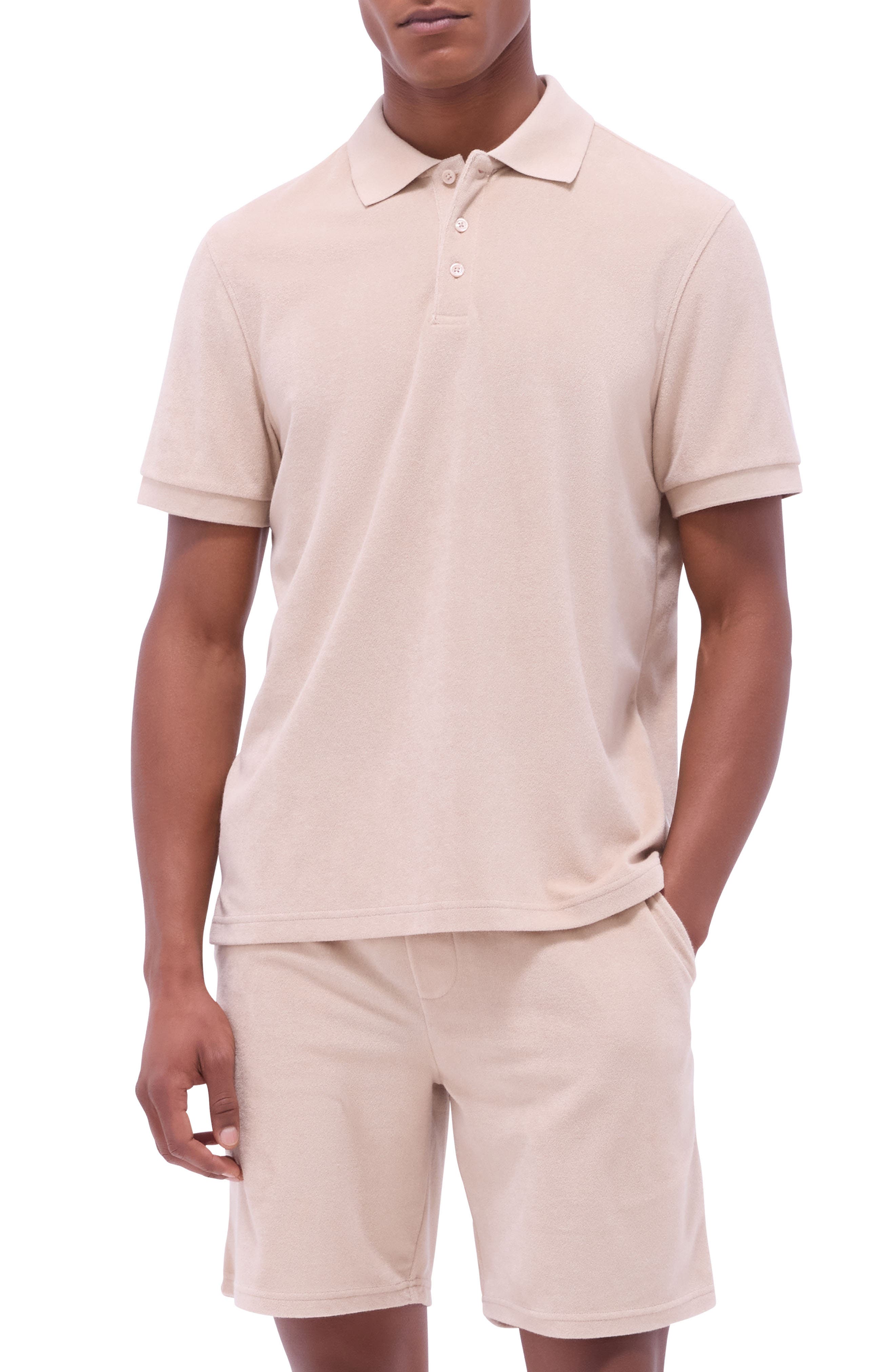 Cotton Blend French Terry Polo - image 3