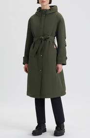 Hunter Violet Hooded Long Trench Coat