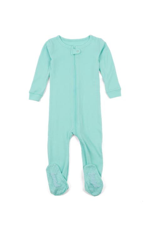 Footed Solid Cotton Matching Family Pajamas (Baby)