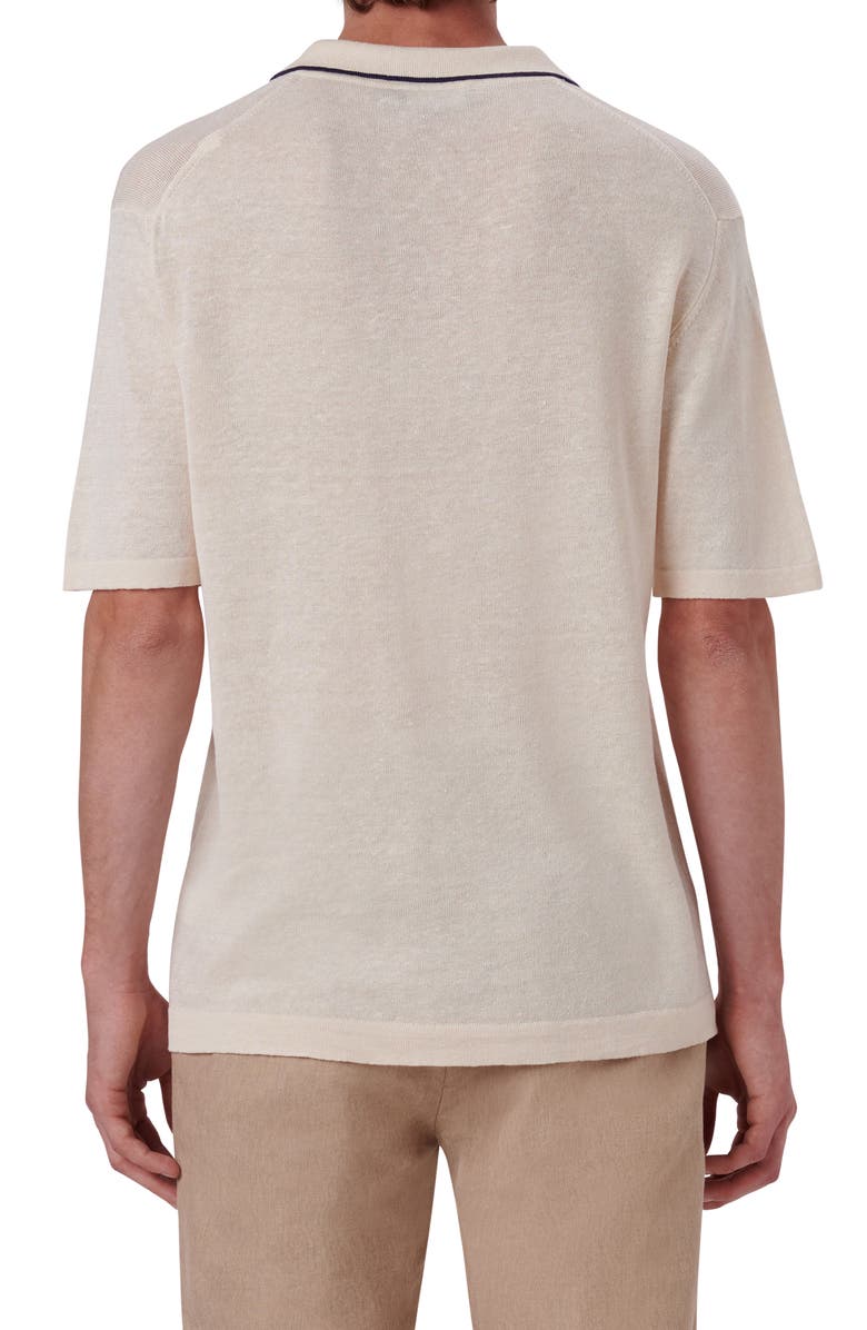 Bugatchi Johnny Collar Sweater, Alternate, color, Almond