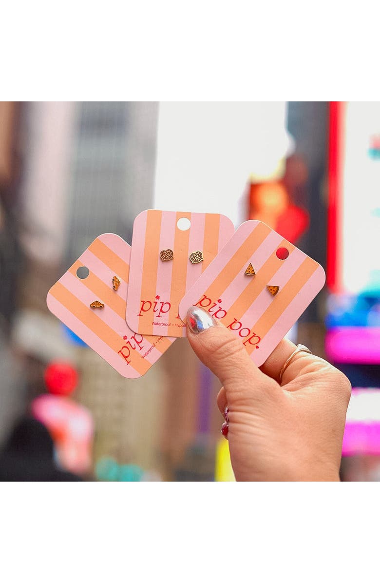 Pip Pop Taxi Stud Earrings, Alternate, color, Yellow