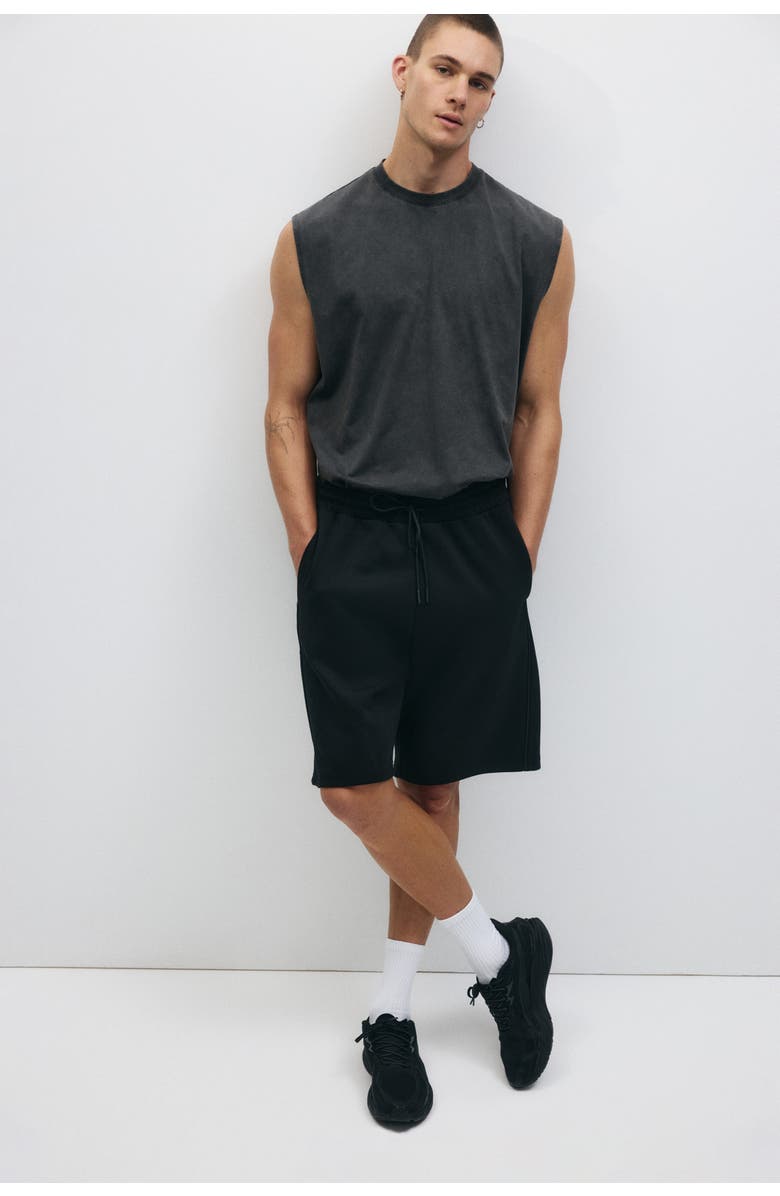 H&M Loose-fit sports shorts with drymove, Main, color, Black