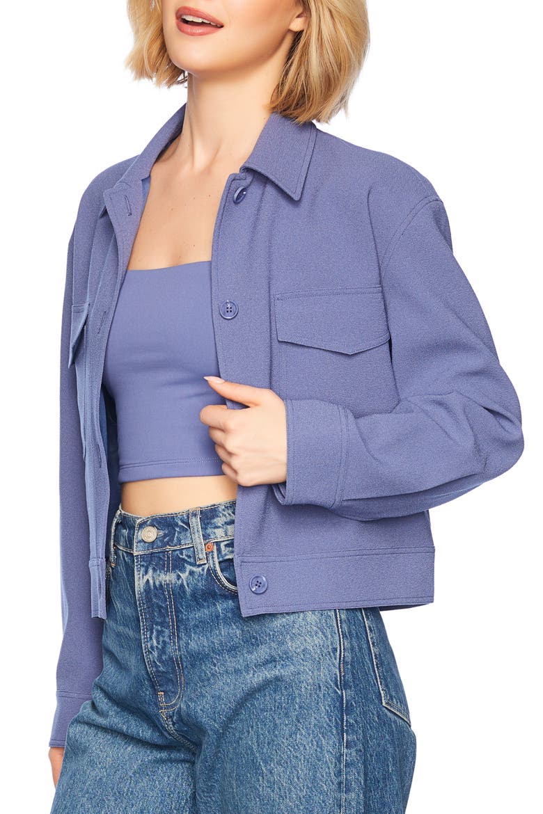 Pebble Weave Button-Up Jacket, Alternate, color, MEDITERRANEAN