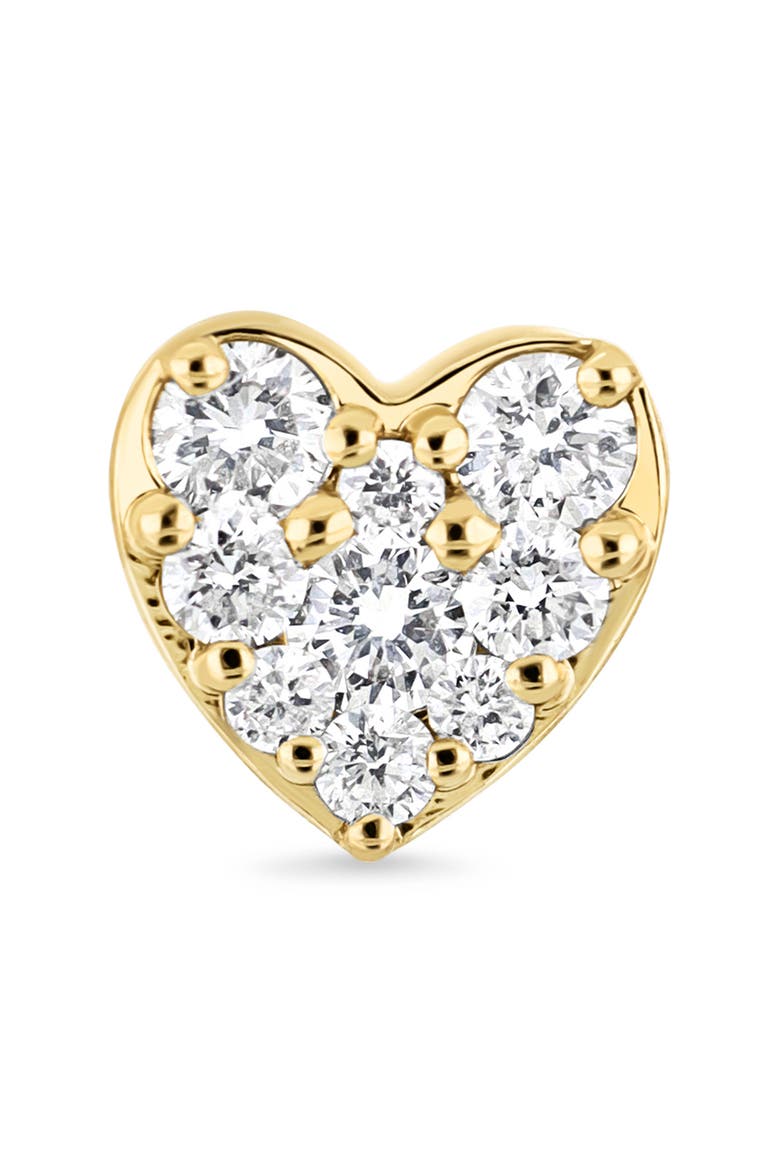 Mika 18k Gold Diamond Heart Stud Earrings, Alternate, color, 18KY