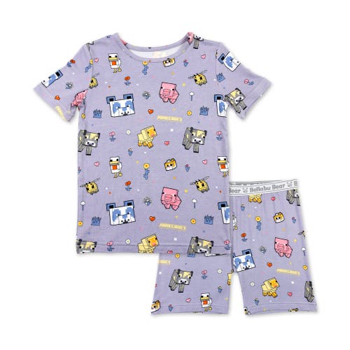 Bellabu Bear Minecraft Pixel Pals Kids 2-piece Short Sleeve & Shorts Pajama Set In Multi