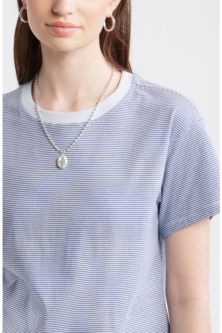 Favorite Cotton T-Shirt, Alternate, color, BLUE TONAL MICRO STRIPE