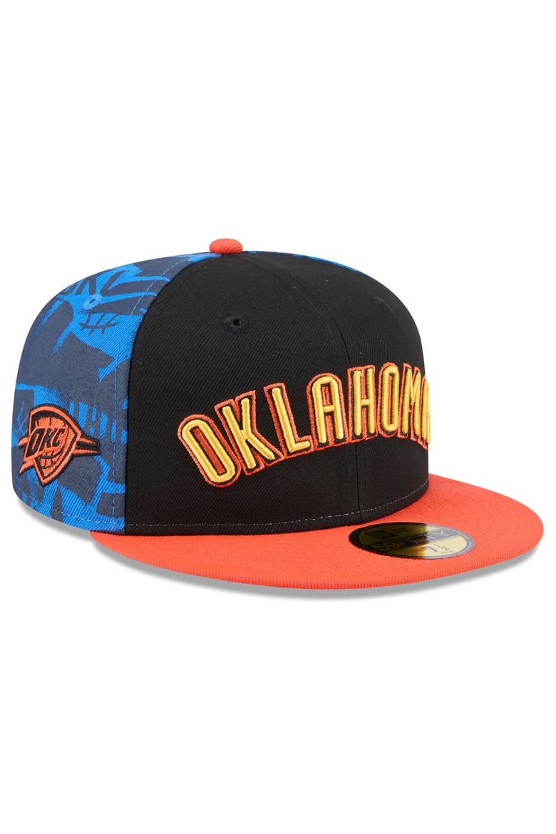 Men's New Era  Black Oklahoma City Thunder 2024/25 City Edition 59FIFTY Fitted Hat, Alternate, color, Black