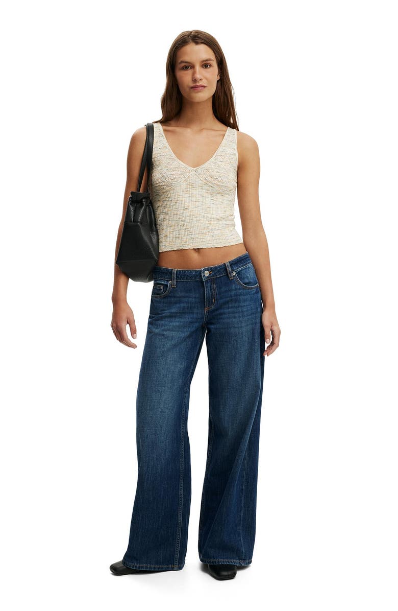 Cotton On Women's Pointelle Knit Tank, Alternate, color, Neutral Twist