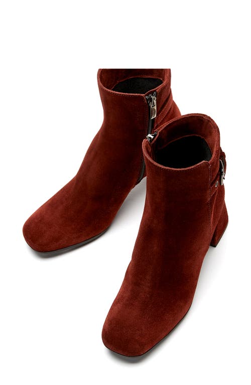 La Canadienne Jeff Buckle Bootie In Burgundy