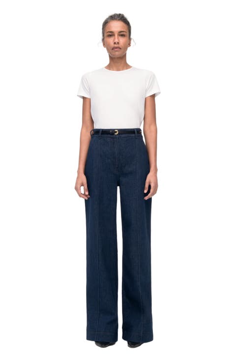 HIGH WAISTED DENIM TROUSER