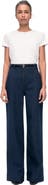 Another Tomorrow HIGH WAISTED DENIM TROUSER