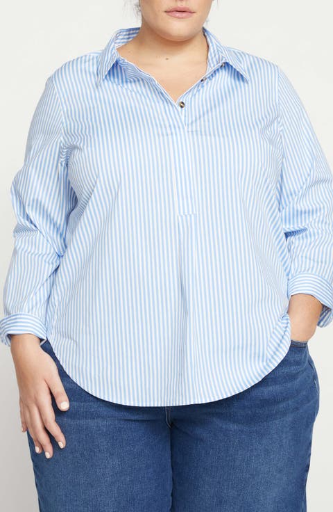 Elbe Stretch Poplin Shirt (Regular & Plus)