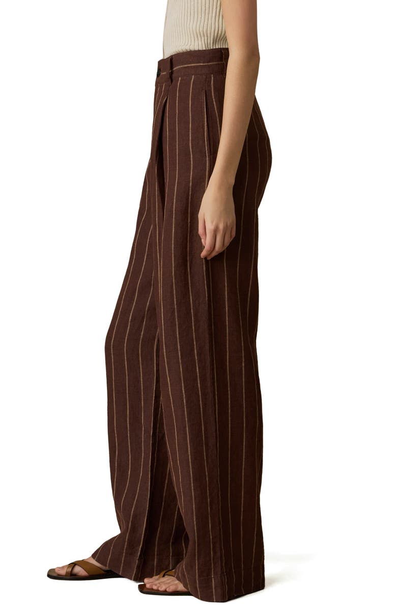 Faherty Sun Strider Stripe Wide Leg Linen Pants, Alternate, color, Harbor Line Stripe