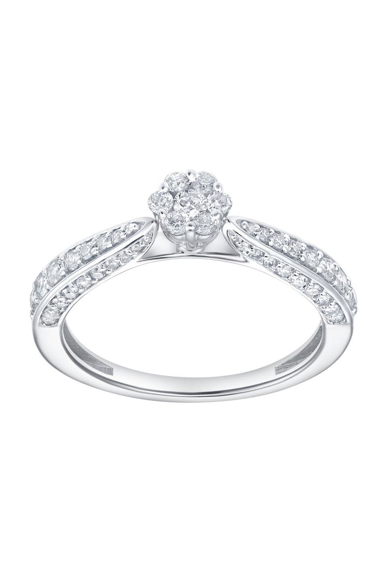Lyssara Embrace 0.60 Cts Natural Diamond 14K Gold Ring, Main, color, 14K White Gold