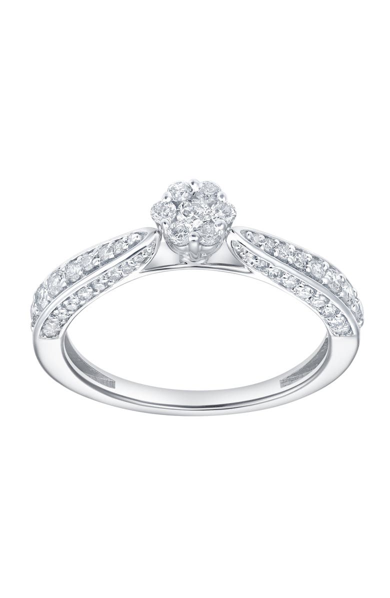 LuvMyJewelry Lyssara Embrace 0.60 Cts Natural Diamond 14K Gold Ring, Main, color, 14K White Gold