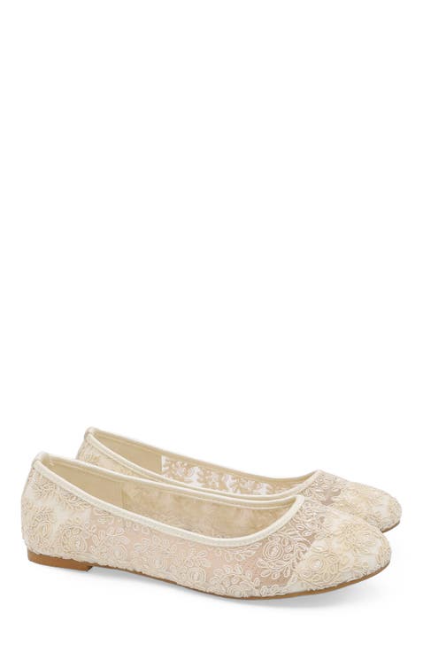 Baba Crochet Lace Ballet Flats