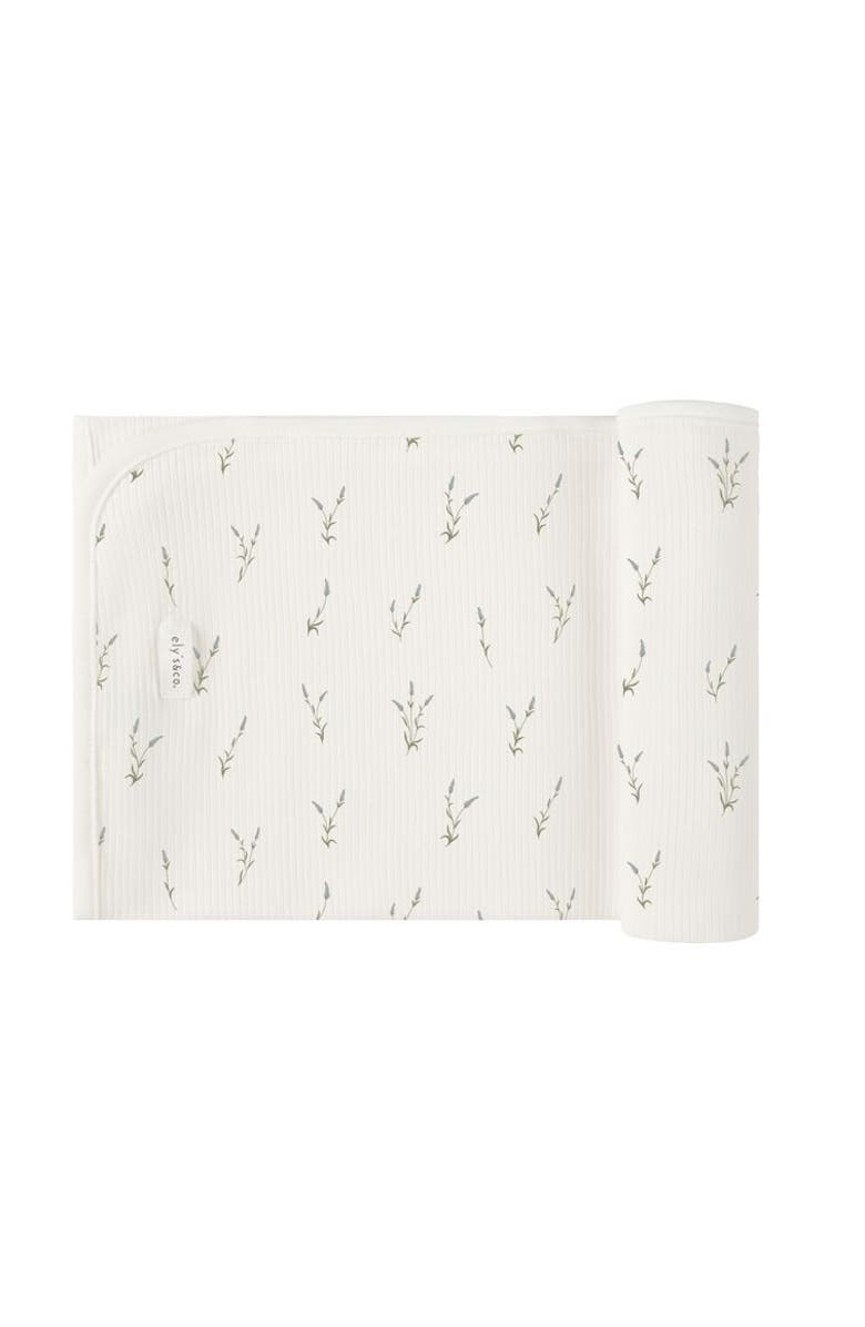 Ely's & Co. Baby Ribbed Cotton Receiving Blanket, Main, color, Lilac