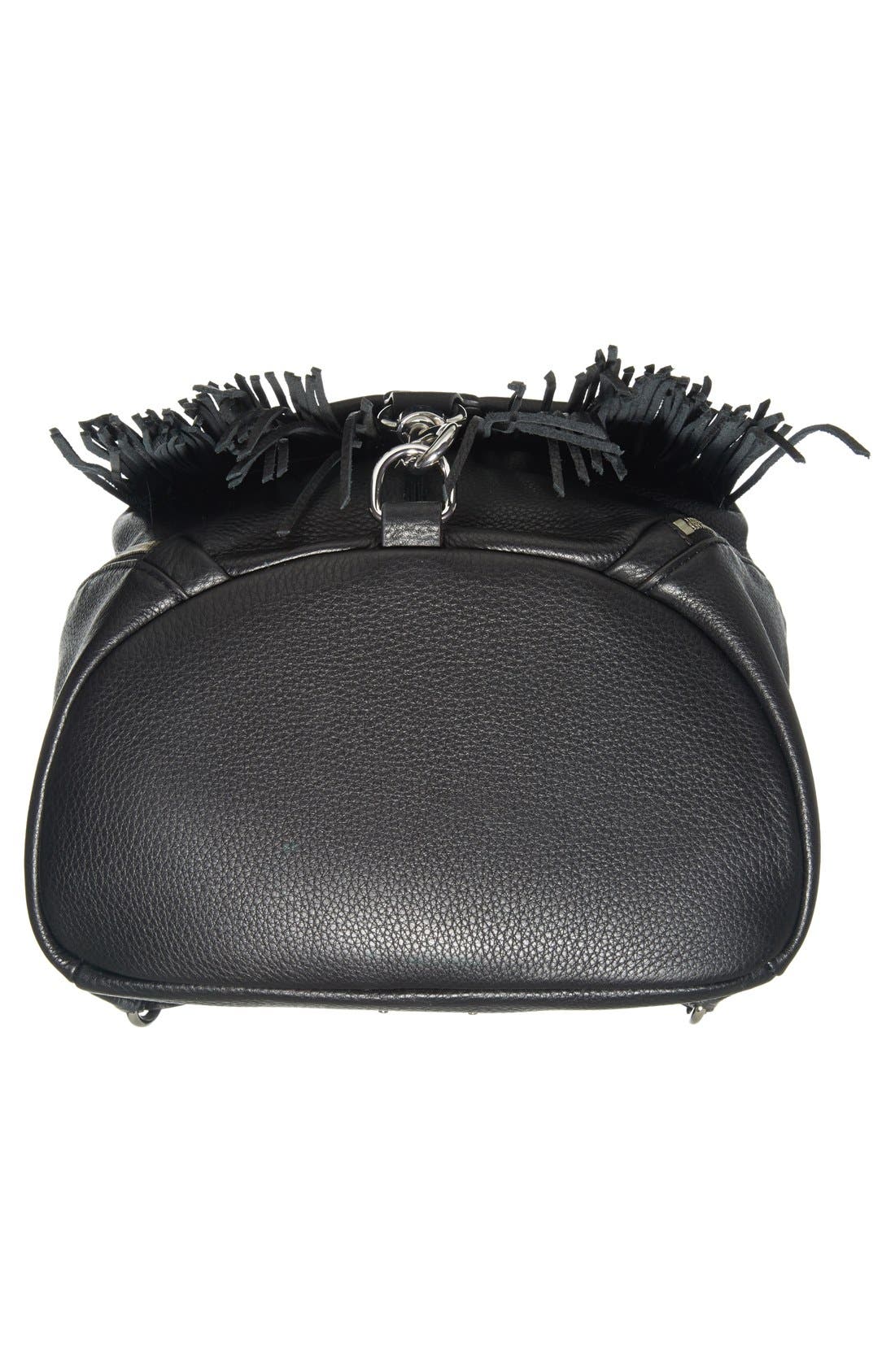 'Julian' Backpack with Fringe, Alternate, color, BLACK