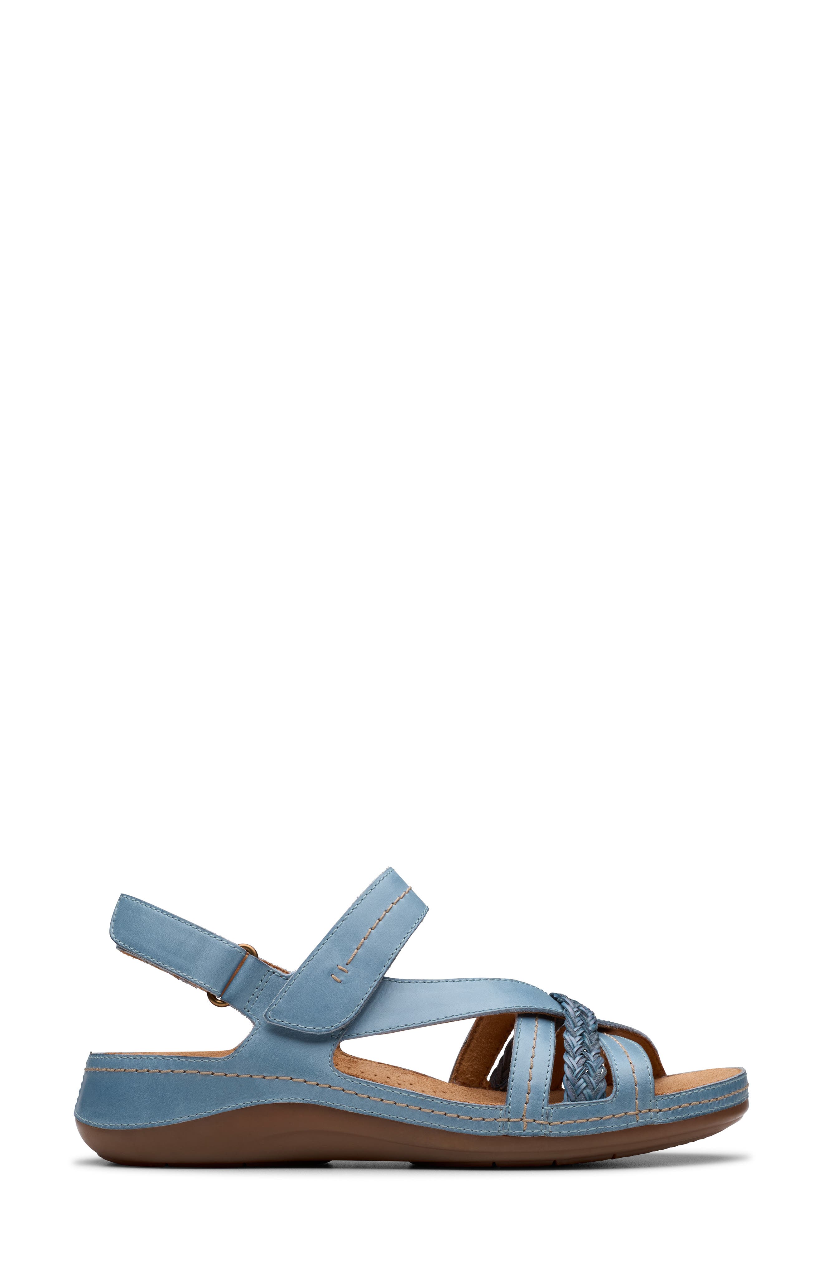 Clarks<sup>®</sup> Cecily Strap Sandal, Alternate, color, Blue Combi