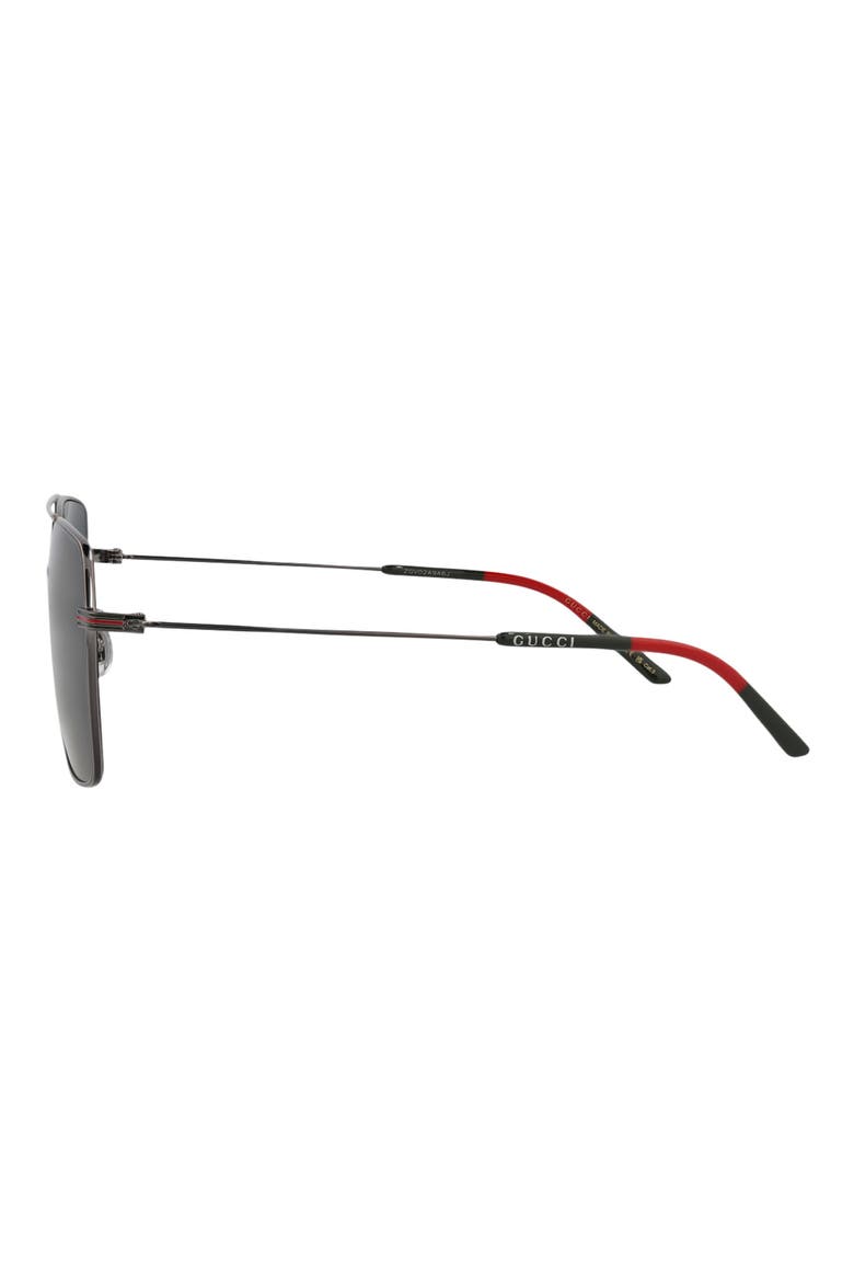 61mm Aviator Sunglasses, Alternate, color, RUTHENIUM RUTHENIUM GREY