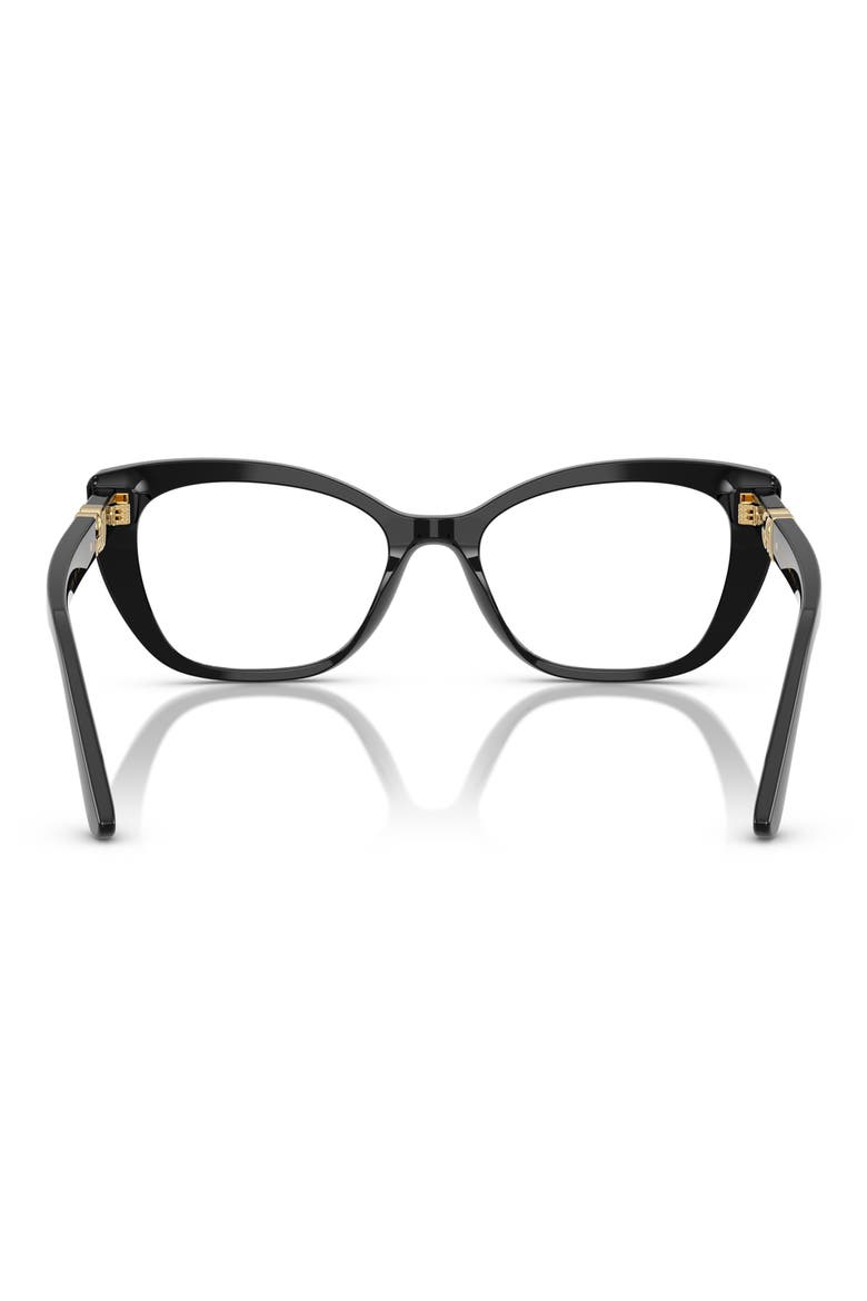 54mm Cat Eye Optical Glasses, Alternate, color, BLACK